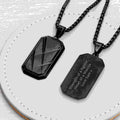 Personalised Men’s Contemporary Black Dog Tag Necklace