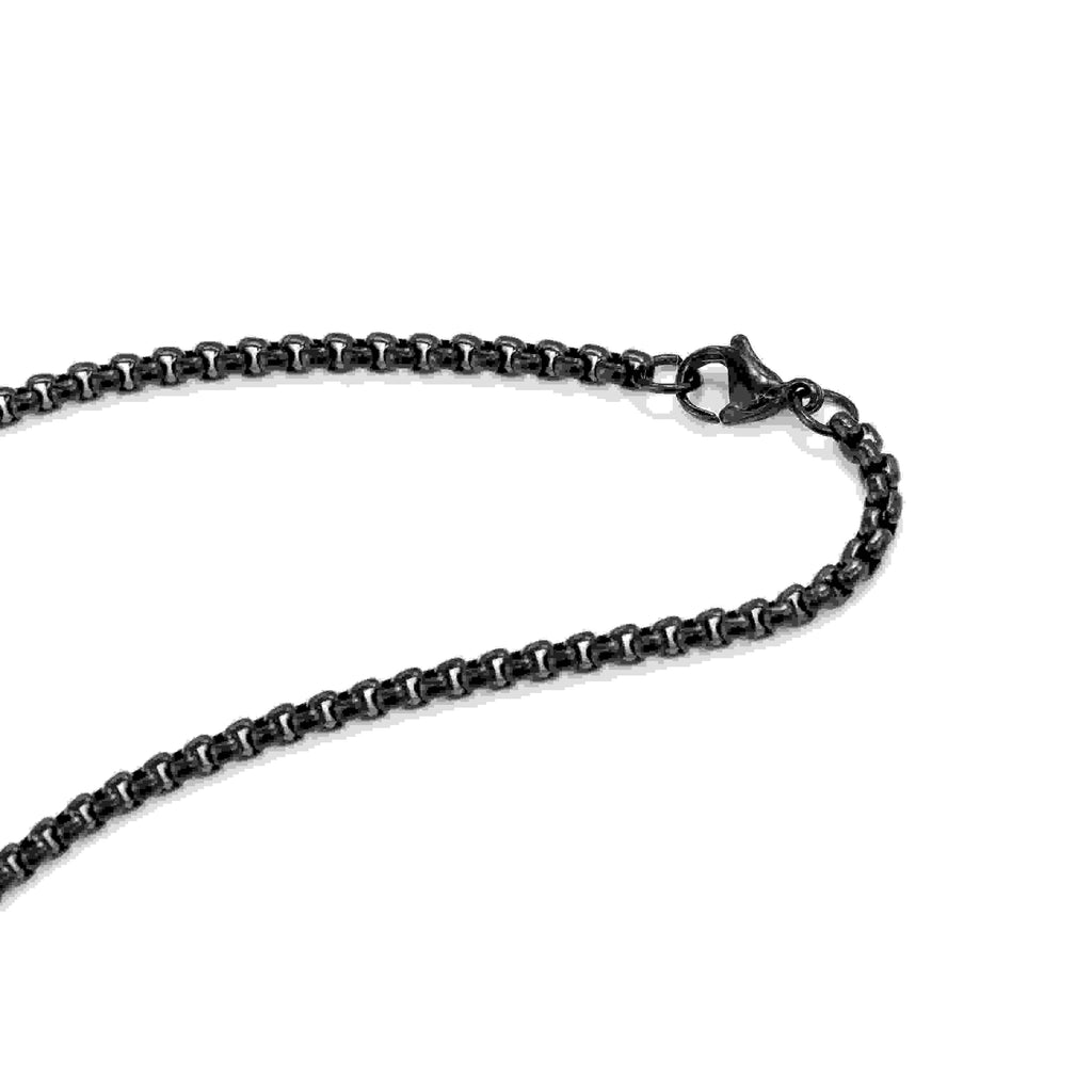 Personalised Men’s Contemporary Black Dog Tag Necklace