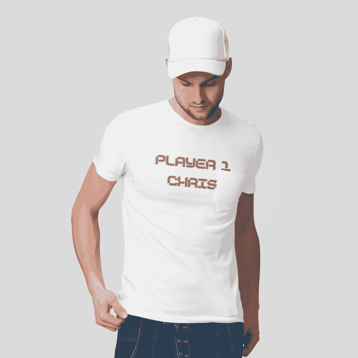 Personalised Men's Player 1 T-Shirt