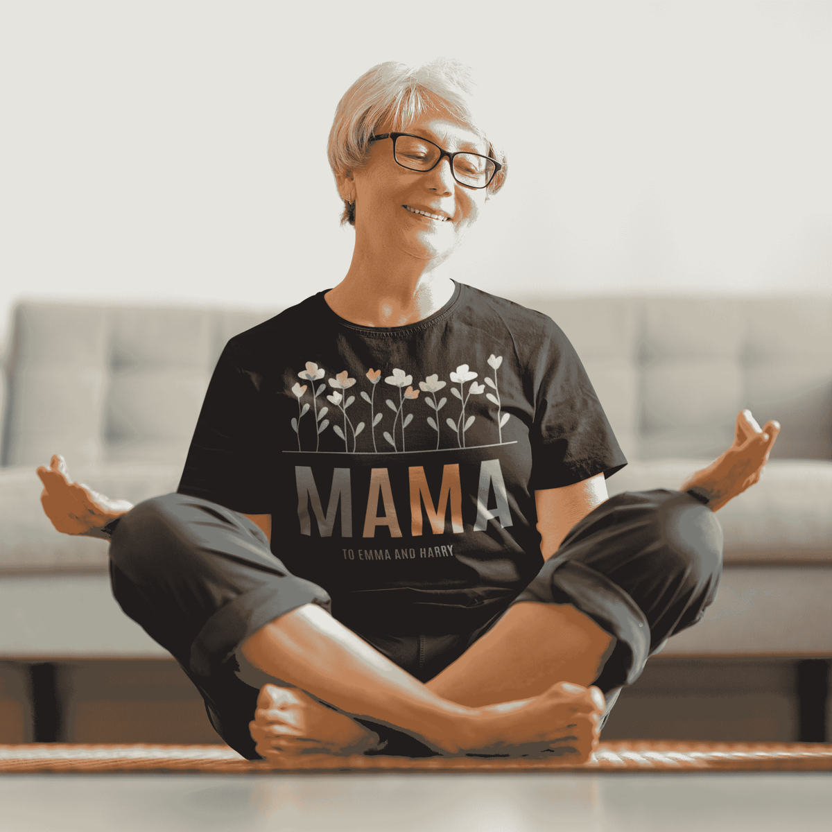 Personalised Mum's Flowers T-Shirt