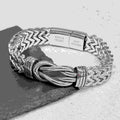 Personalised Men's Woven Stainless Steel Infinity Knot Bracelet