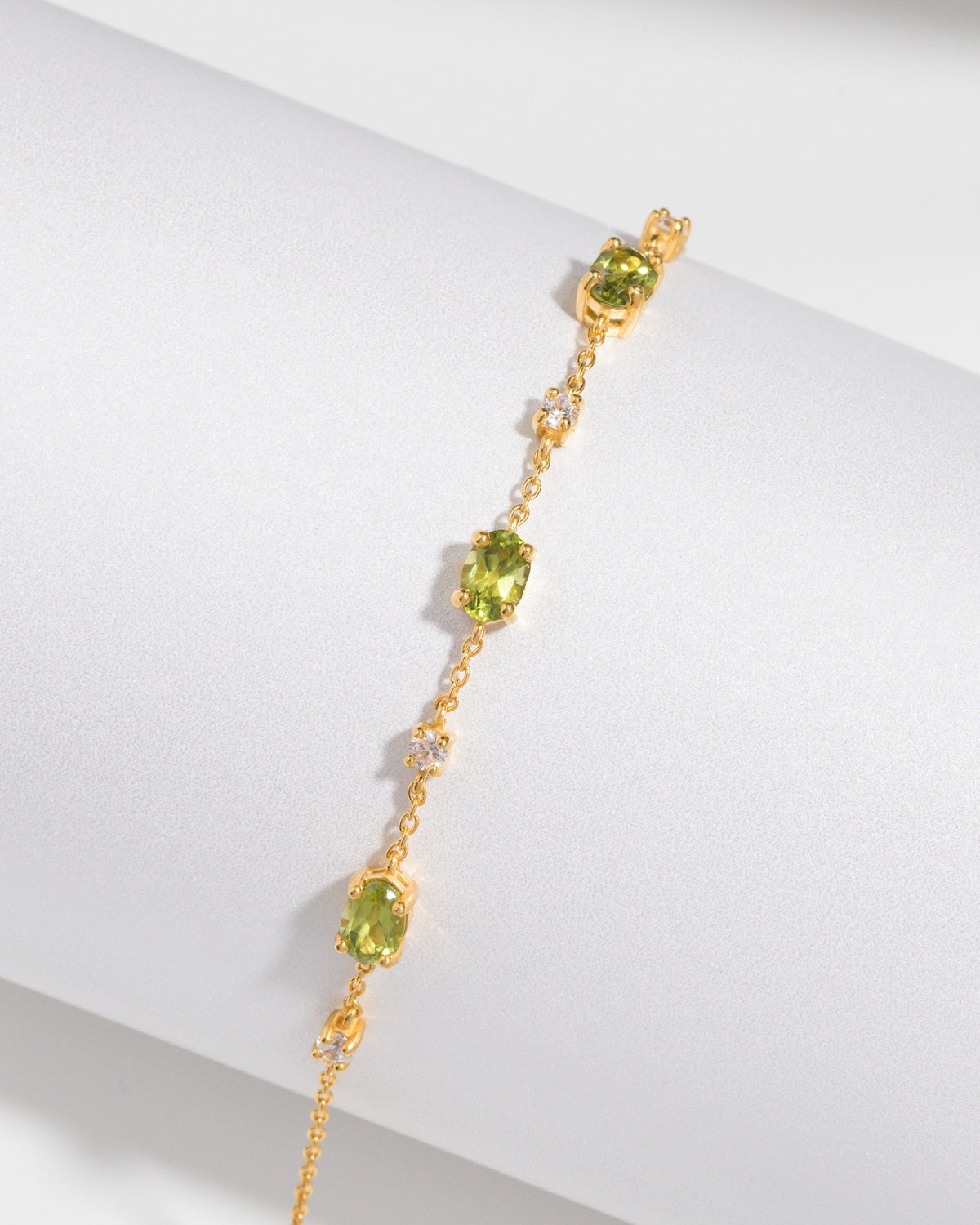 Peridot Bracelet in 18k Gold Vermeil - SJR London Timepiece