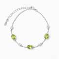 Bracelet péridot en argent sterling