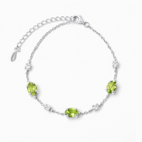 Peridot Bracelet in Sterling Silver - SJR London Timepiece