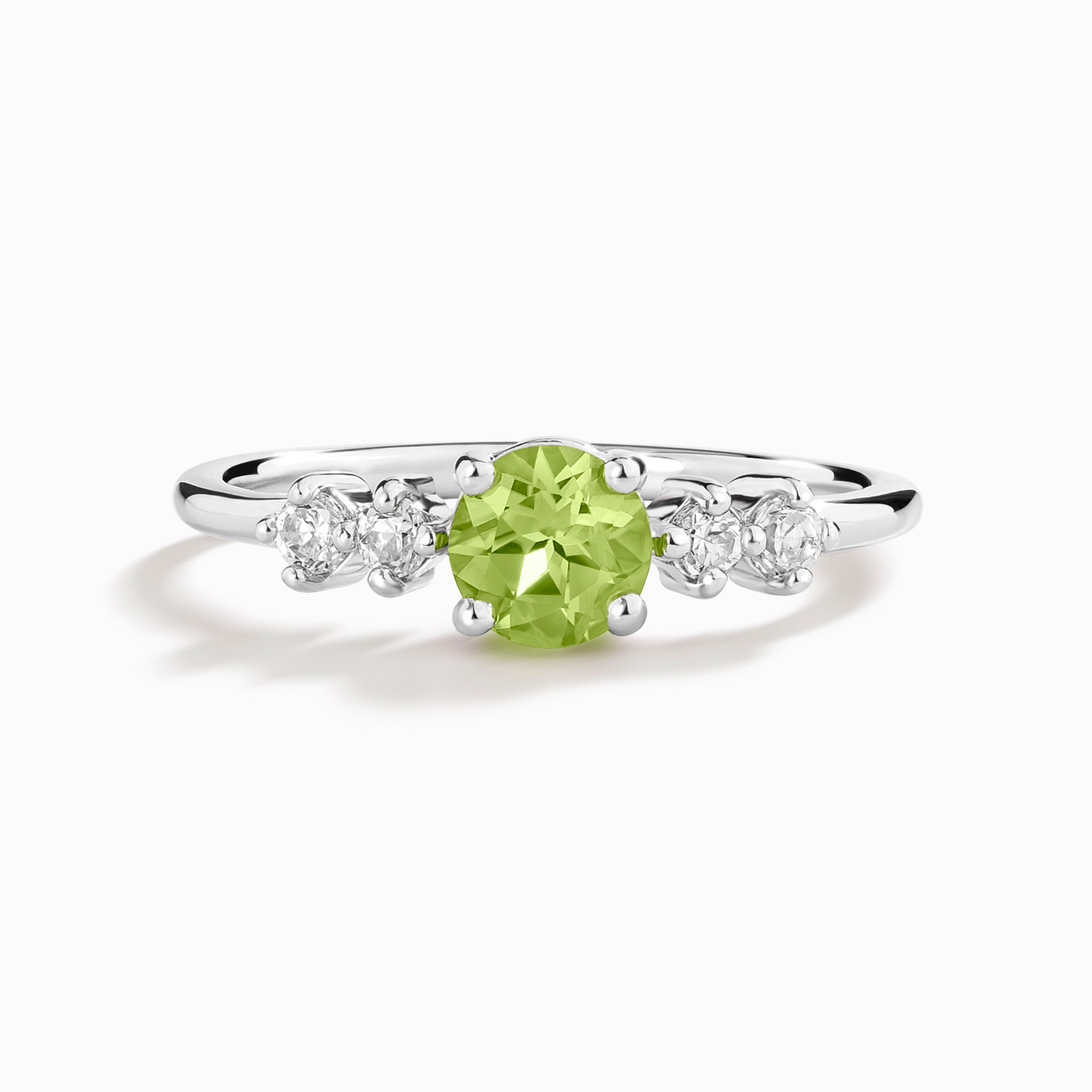 Peridot Five Stone Ring in Sterling Silver - SJR London Timepiece