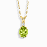 Peridot Pendant Necklace in 18k Gold Vermeil - SJR London Timepiece