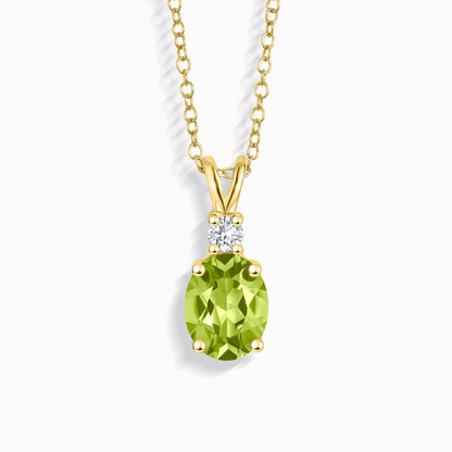 Peridot Pendant Necklace in 18k Gold Vermeil - SJR London Timepiece