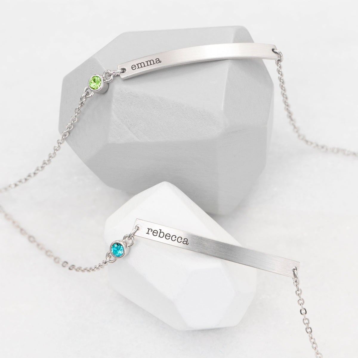 Personalised Silver Birthstone Swarovski Crystal Bracelet