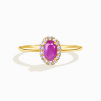 Ruby Ring in 18k Gold Vermeil - SJR London Timepiece