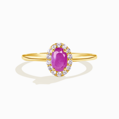Ruby Ring in 18k Gold Vermeil - SJR London Timepiece