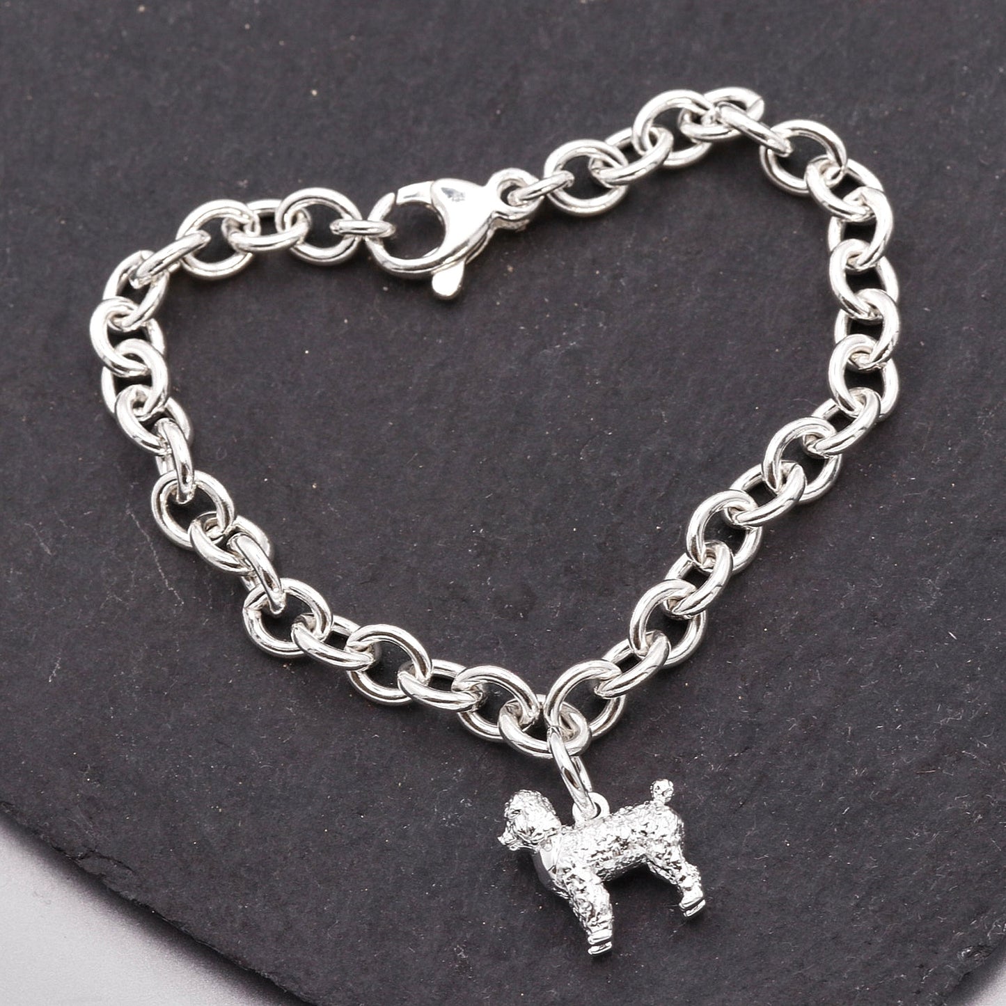 Poodle Silver Dog Charm