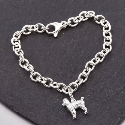 Poodle Silver Dog Charm