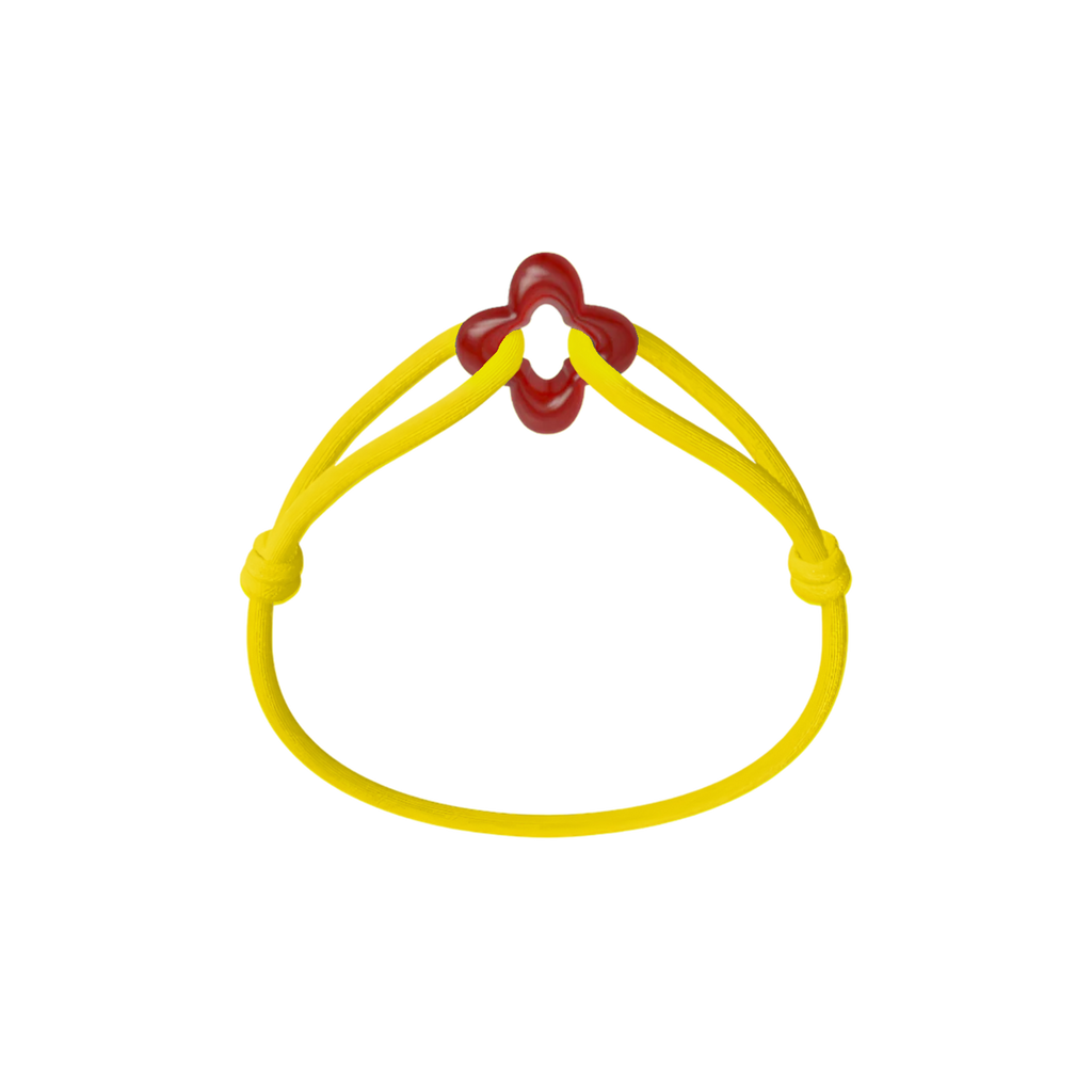 Red Clover Cord Bracelet