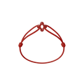 Bracelet cordon Mini Trèfle Rouge