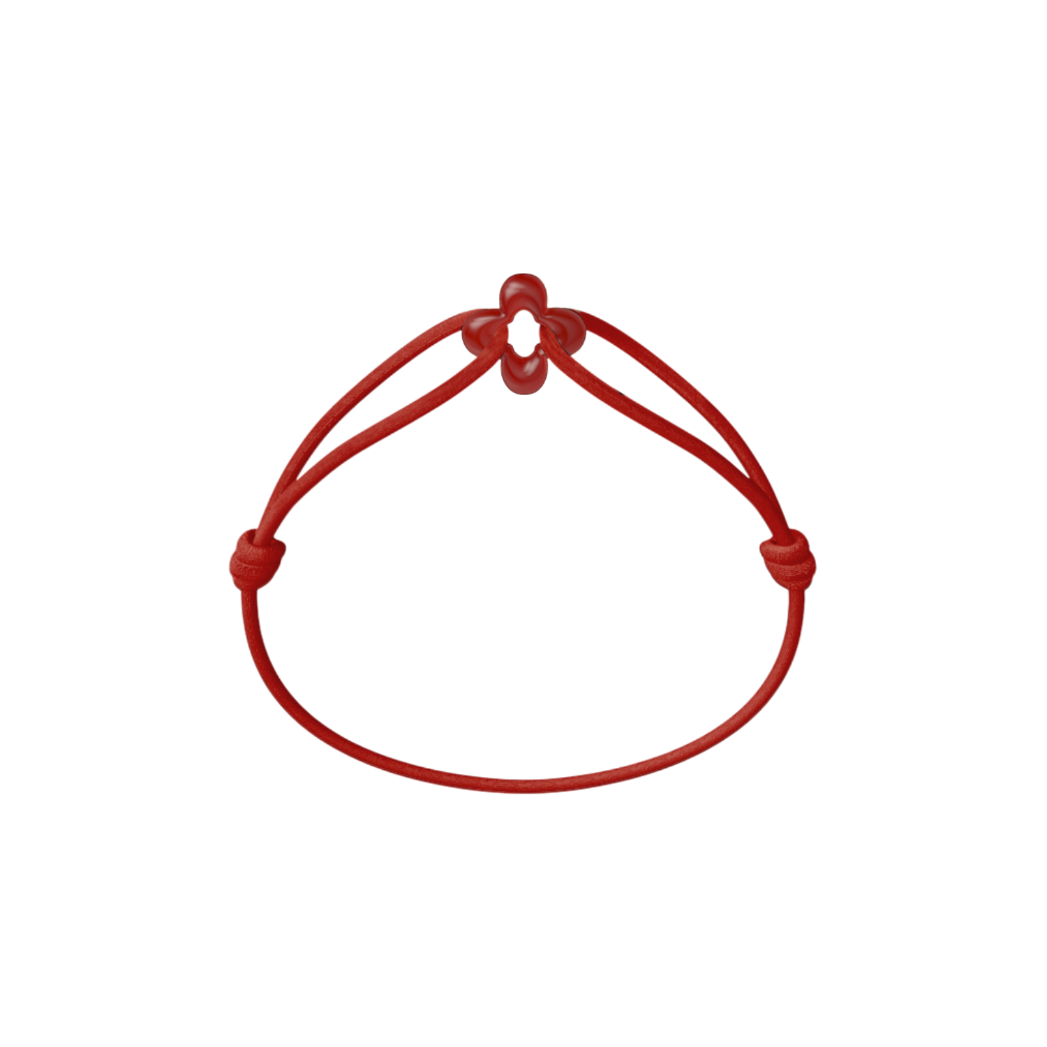 Bracelet cordon Mini Trèfle Rouge