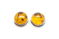 Boucles d'oreilles clips rondes en ambre