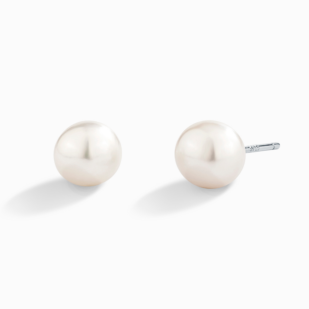 Clous d'oreilles en perles d'eau douce en argent sterling