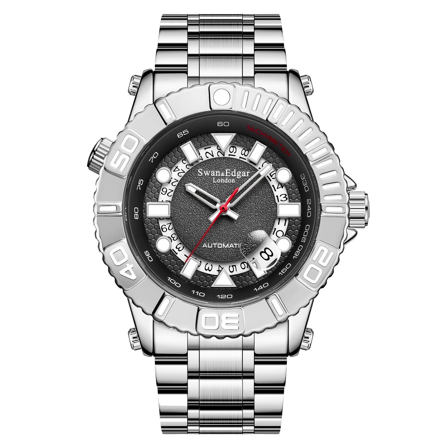 Limited Edition Swan & Edgar Hand Assembled Geometric Racer Automatic Steel - SJR London Timepiece