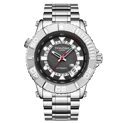 Limited Edition Swan & Edgar Hand Assembled Geometric Racer Automatic Steel - SJR London Timepiece