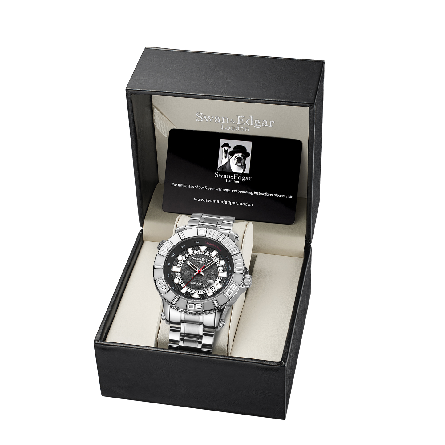 Limited Edition Swan & Edgar Hand Assembled Geometric Racer Automatic Steel - SJR London Timepiece