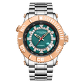 Montre automatique bicolore en acier « Geometric Racer » Swan & Edgar édition limitée, assemblée à la main