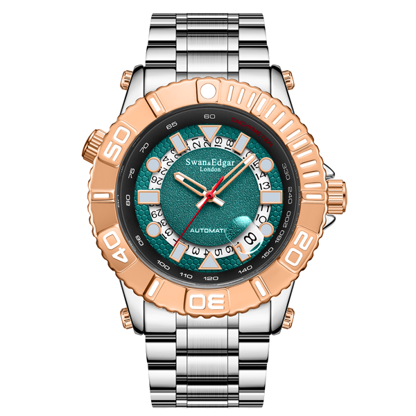 Limited Edition Swan & Edgar Hand Assembled Geometric Racer Automatic Two Tone Steel - SJR London Timepiece