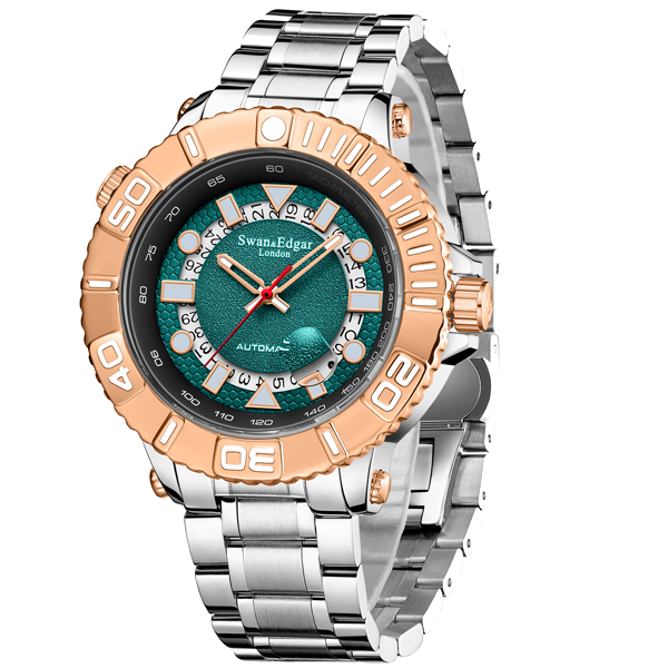 Limited Edition Swan & Edgar Hand Assembled Geometric Racer Automatic Two Tone Steel - SJR London Timepiece