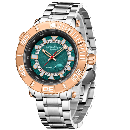 Limited Edition Swan & Edgar Hand Assembled Geometric Racer Automatic Two Tone Steel - SJR London Timepiece