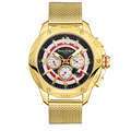 Montre automatique Swan & Edgar Sports Target édition limitée, assemblée à la main, dorée