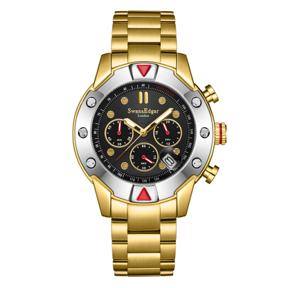 Limited Edition Swan & Edgar Hand Assembled Mechanical-Quartz Hybrid Gold - SJR London Timepiece