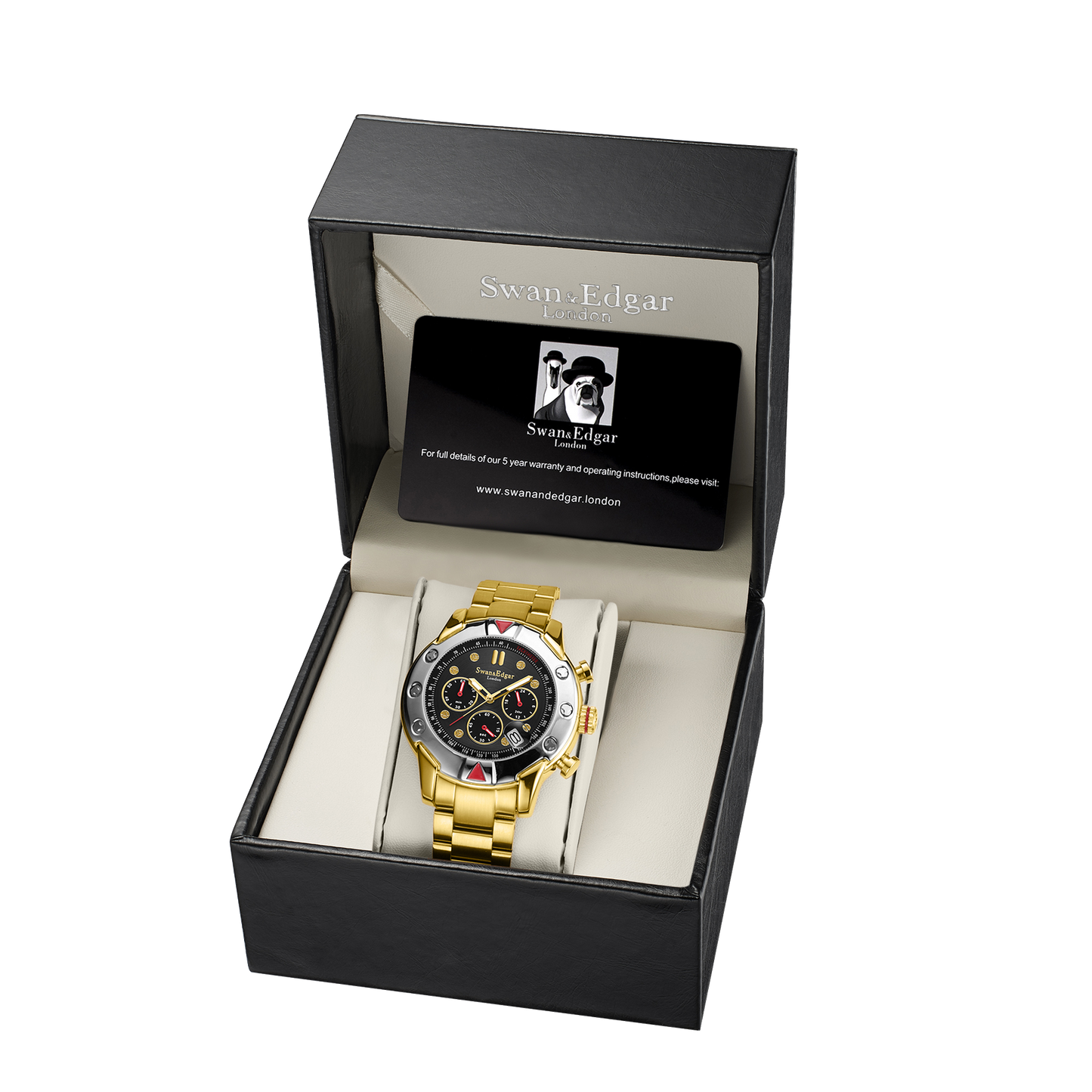 Limited Edition Swan & Edgar Hand Assembled Mechanical-Quartz Hybrid Gold - SJR London Timepiece