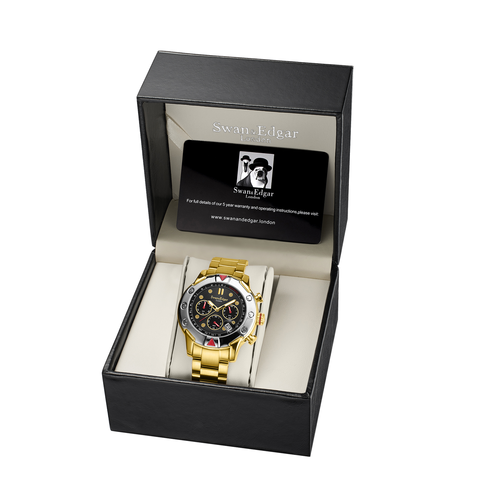 Limited Edition Swan & Edgar Hand Assembled Mechanical-Quartz Hybrid Gold - SJR London Timepiece