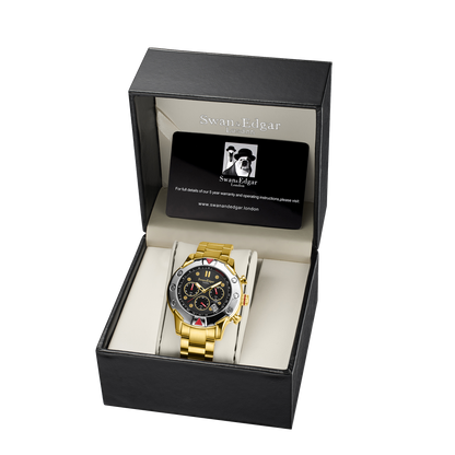 Limited Edition Swan & Edgar Hand Assembled Mechanical-Quartz Hybrid Gold - SJR London Timepiece