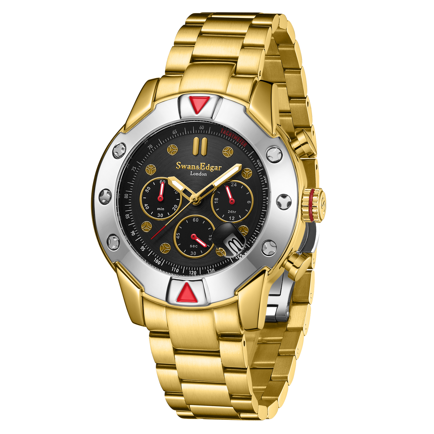 Limited Edition Swan & Edgar Hand Assembled Mechanical-Quartz Hybrid Gold - SJR London Timepiece