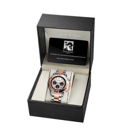 Limited Edition Swan & Edgar Hand Assembled Mechanical Quartz Hybrid Two Tone - SJR London Timepiece