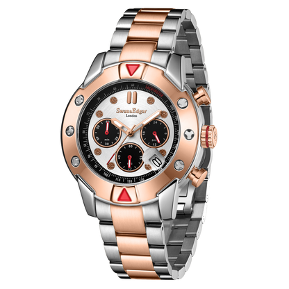 Limited Edition Swan & Edgar Hand Assembled Mechanical Quartz Hybrid Two Tone - SJR London Timepiece