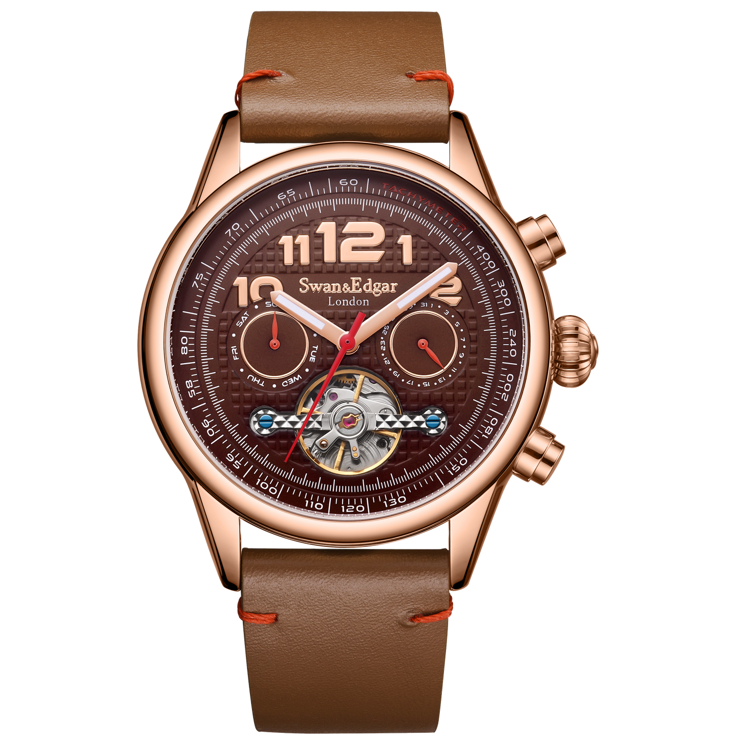 Limited Edition Swan & Edgar Hand Assembled Hasten Automatic Rose Brown - SJR London Timepiece