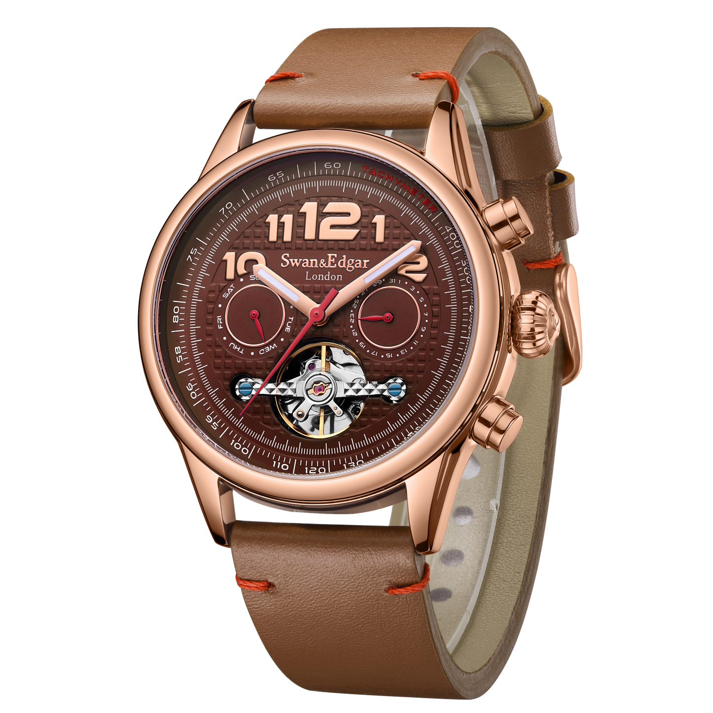 Limited Edition Swan & Edgar Hand Assembled Hasten Automatic Rose Brown - SJR London Timepiece