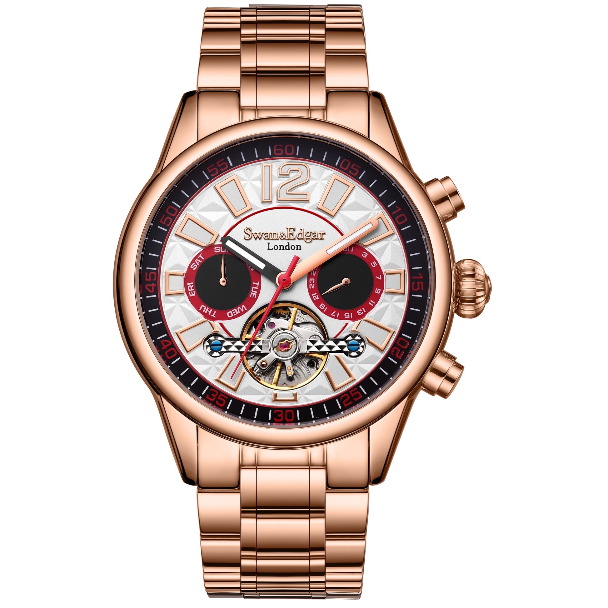 Limited Edition Swan & Edgar Hand Assembled Royal Exhibition Automatic Rose White - SJR London Timepiece