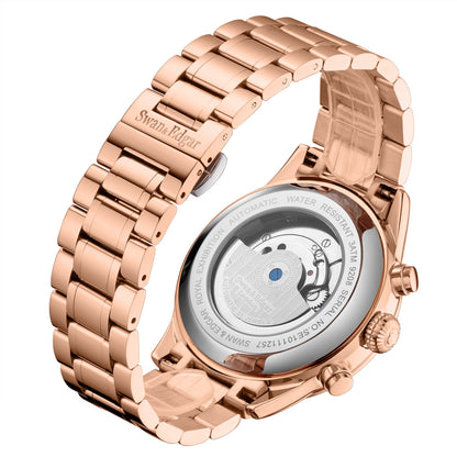 Limited Edition Swan & Edgar Hand Assembled Royal Exhibition Automatic Rose White - SJR London Timepiece