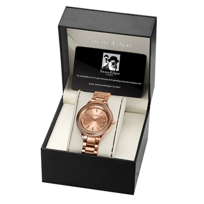 Swan & Edgar Ladies Duet in Rose - SJR London Timepiece