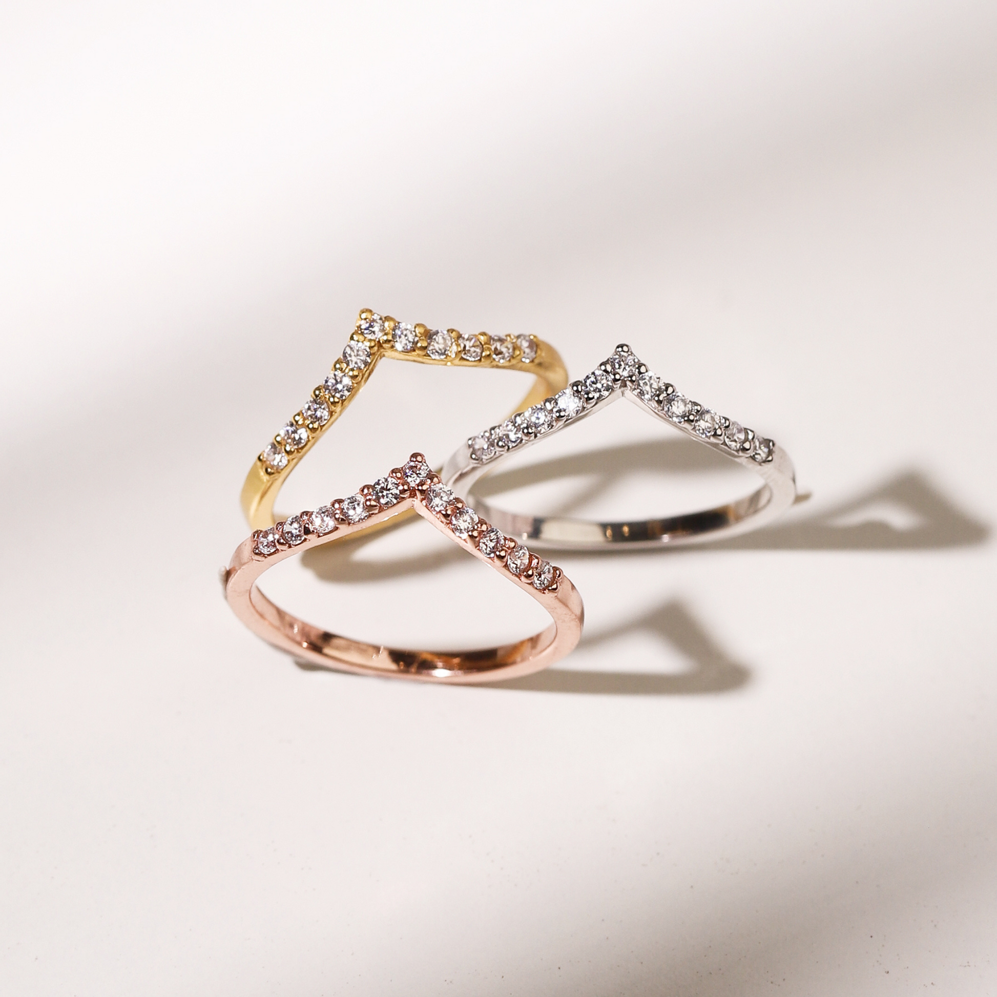 Wishbone Curved Eternity Ring in Sterling Silver - SJR London Timepiece