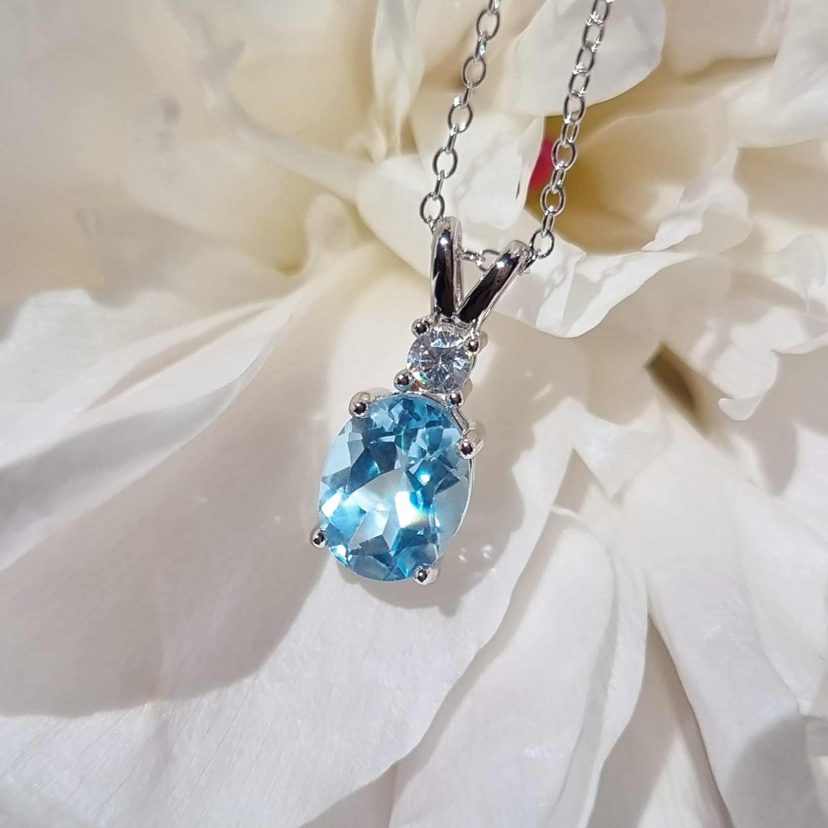 Complete Set - Blue Topaz Jewellery Set in Sterling Silver - SJR London Timepiece