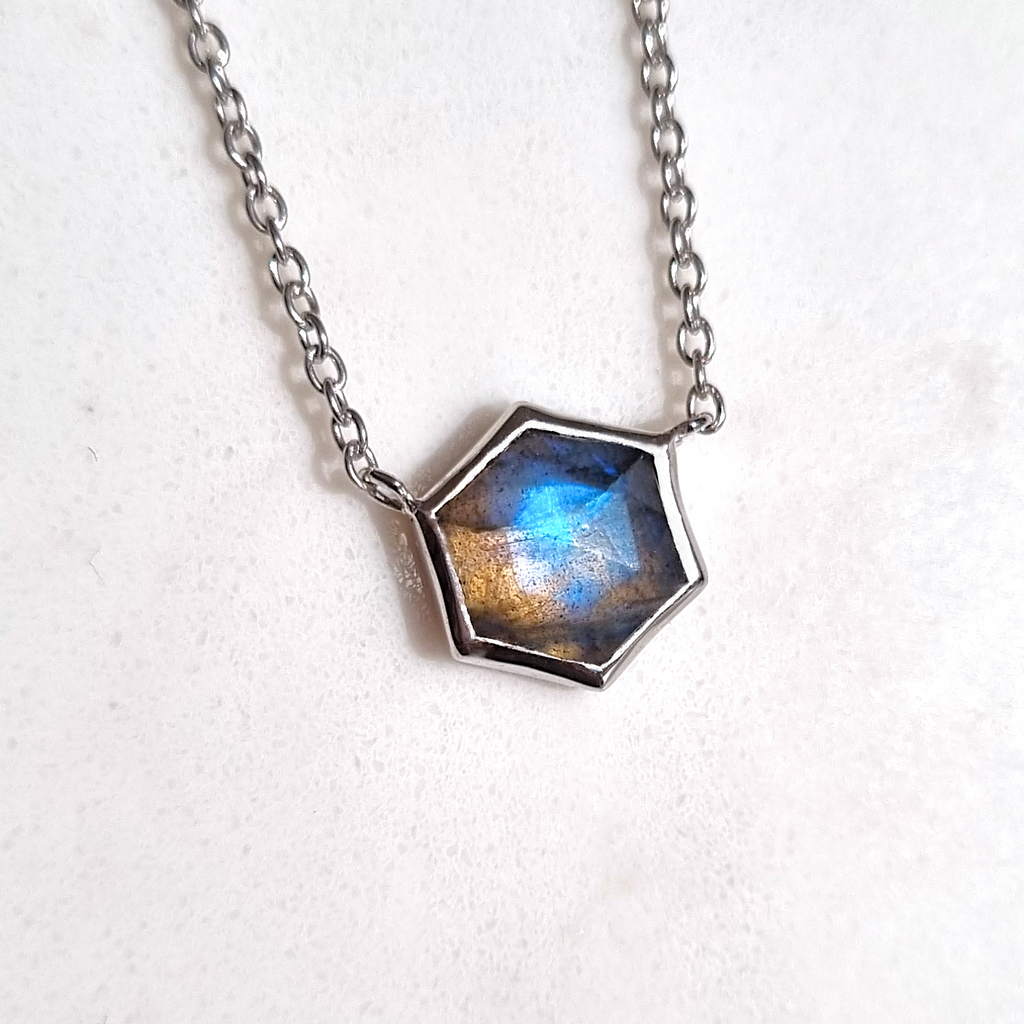 Collier en labradorite et argent sterling