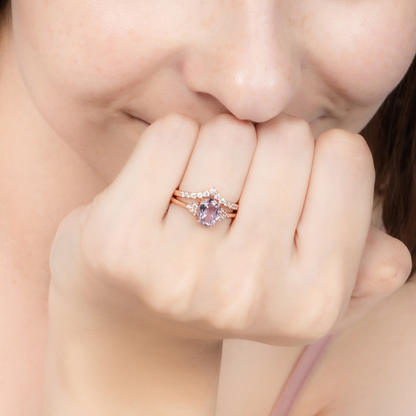 Wishbone Curved Eternity Ring in 18k Rose Gold Vermeil - SJR London Timepiece