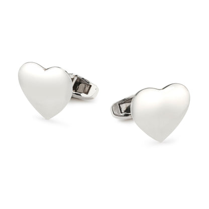 Love Hearts In Sterling Silver Cufflinks