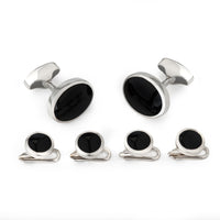 Classic Sterling Silver And Onyx Dress Set