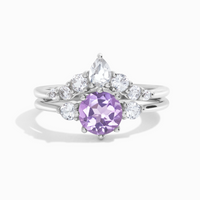 Selene Lavender Amethyst Ring Set in Sterling Silver - SJR London Timepiece