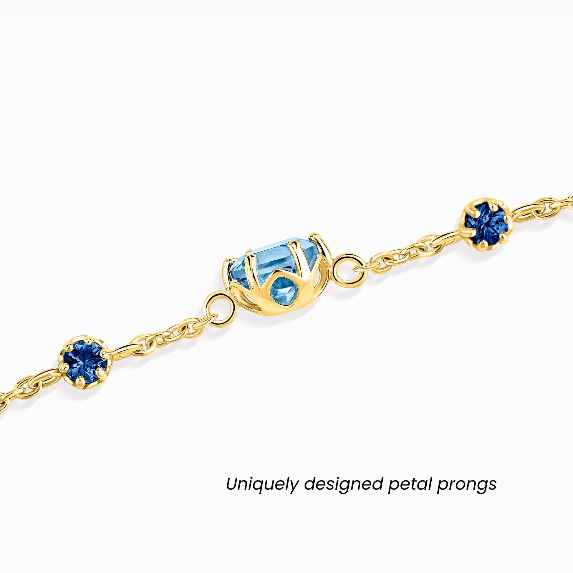 Blue Sapphire & Blue Topaz Jewellery Set in 18k Gold Vermeil - SJR London Timepiece