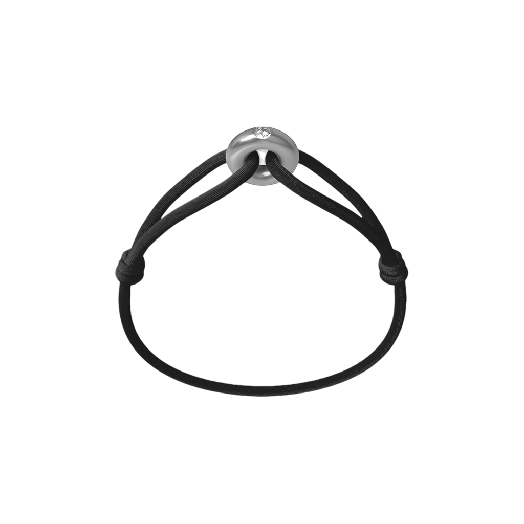 Silver Soho Diamond Cord Bracelet